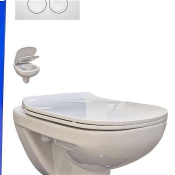 GEBERIT DuofixBasic s bielym tlačidlom DELTA21 + WC bez oplachového kruhu Edge + SEDADLO 458.103.00.1 21BI EG1