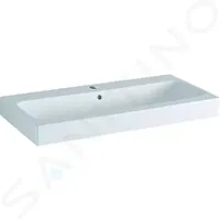 GEBERIT - iCon Umývadlo, 900x485 mm, s prepadom, otvor na batériu, KeraTect, biela 124090600