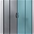 GELCO - SIGMA SIMPLY BLACK sprchové dvere posuvné pre rohový vstup 1000 sklo BRICK GS2410B