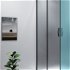 GELCO - SIGMA SIMPLY BLACK sprchové dvere posuvné pre rohový vstup 900 sklo BRICK GS2490B