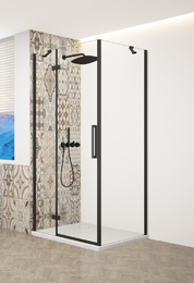 GELCO - TRINITY BLACK obdĺžnikový kút 1200x900 ľavý, číre sklo, GT5612-90CL-B GT5612-90CL-B