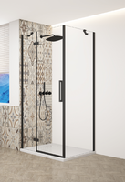 GELCO TRINITY BLACK štvorcový kút 1200x1200 ľavý, číre sklo, GT5612-12CL-B GT5612-12CL-B