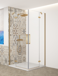 GELCO - TRINITY GOLD štvorcový kút 900x900 rohový vstup, číre sklo, GT2290-90C-G GT2290-90C-G