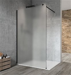 GELCO - VARIO BLACK jednodielna sprchová zástena na inštaláciu k stene, matné sklo, 1300  GX1413GX1014