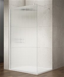 GELCO - VARIO WHITE jednodielna sprchová zástena na inštaláciu k stene, sklo nordic, 1100  GX1511-07