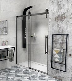 GELCO - VOLCANO BLACK sprchové dvere 1300 číre sklo GV1413