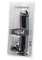 Get Real 11 Inch veľké dildo s prísavkou Black