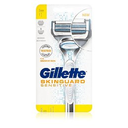 Gillette Holiaci strojček pre citlivú pleť Skinguard Sensitive + náhradné hlavice 2 ks