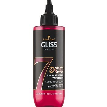 Gliss Kur Expresné regeneračná kúra pre farbené vlasy 7 sec Colour Perfector (Express Repair Treatment) 200 ml