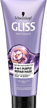 Gliss Kur Regeneračná maska pre blond vlasy Blonde Perfector (2-in-1 Purple Mask) 200 ml