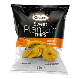 Grace Bezlepkové chipsy zo zelených banánov plantain sladké 85 g