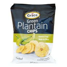 Grace Bezlepkové chipsy zo zelených banánov plantain solené 85 g