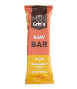 GRIZLY RAW Bar mango-makadam-čierne ríbezle 55 g