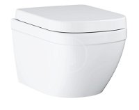 GROHE - Euro Ceramic Závesné WC s doskou SoftClose, Rimless, Triple Vortex, alpská biela 39554000