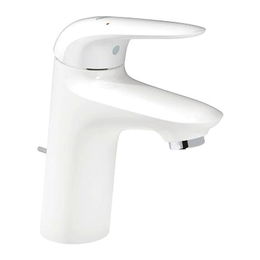 GROHE Eurostyle - Páková umývadlová batéria s odtokovou garnitúrou, veľkosť S, biela/chróm 23707LS3