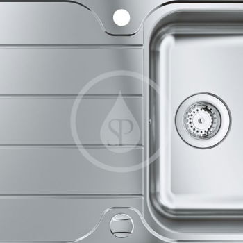 GROHE GROHE - Dřezy Drez K500 s automatickým odtokom, 860x500 mm, kefovaná nerezová 31571SD1