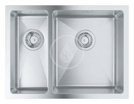 GROHE GROHE - Dřezy Drez K700 s odtokom, 595x450 mm, kefovaná nerezová 31576SD1