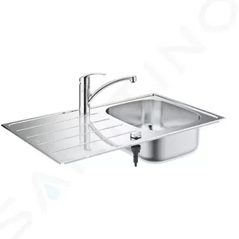 GROHE GROHE - Dřezy Set drezu K200 a batérie Eurosmart, kefovaná nerezová/chróm 31565SD1