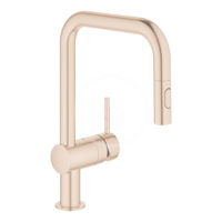 GROHE GROHE - Minta Drezová batéria s výsuvnou spŕškou, kefovaný Warm Sunset 32322DL2