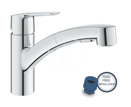 GROHE GROHE - QuickFix Start Drezová batéria s výsuvnou spŕškou, chróm 30531001