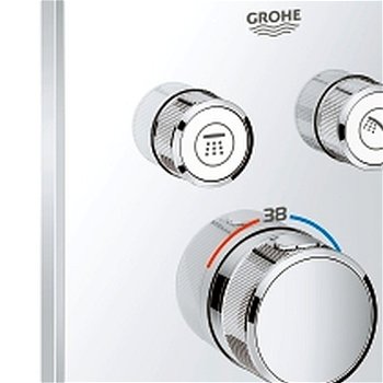 GROHE Grohtherm Smart Control - Termostat pod omietku pre dva spotrebiče s integrovaným držiakom sprchy, chróm 29125000