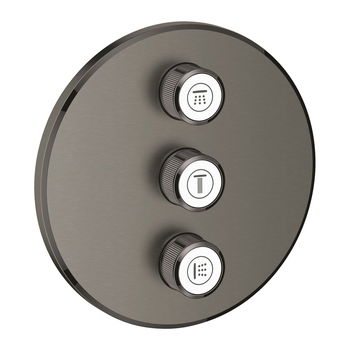 GROHE Grohtherm SmartControl - Krytka trojitého ovládača prietoku, kartáčovaný Hard Graphite 29122AL0