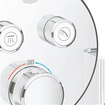 GROHE - Grohtherm SmartControl Termostatická sprchová podomietková batéria, 2 ventily, s držiakom na sprchu, chróm 29120000