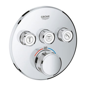 GROHE Grotherm SmartControl - Termostat pre podomietkovú inštaláciu s 3 ventilmi, chróm 29121000