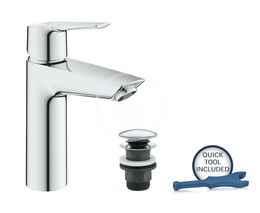 GROHE - QuickFix Start Umývadlová batéria s výpustom Push-Open, chróm 24204002