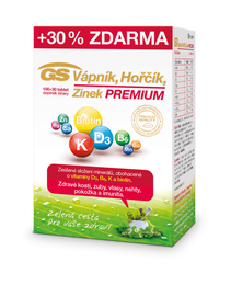 GS Vápnik horčík zinok Premium 100+30 tabliet