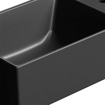 GSI - KUBE X keramické umývadlo 40x23cm, pravé/ľavé,  čierna mat 9484126