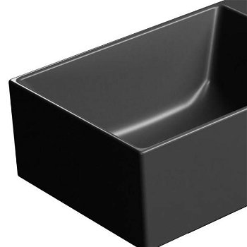 GSI - KUBE X keramické umývadlo 40x23cm, pravé/ľavé,  čierna mat 9484126