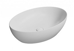GSI - PURA keramické umývadlo na dosku 60x42cm, biela mat 884209