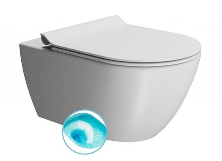 GSI - PURA závesná WC misa, Swirlflush, 36x55cm, biela dual-mat 881509