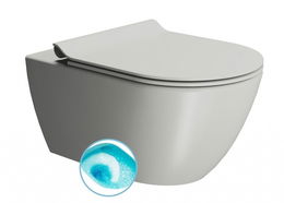 GSI - PURA závesná WC misa, Swirlflush, 36x55cm, Cenere dual-mat 881517