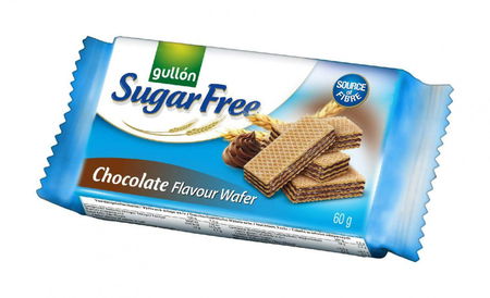 Gullón Chocolate wafer Oblátky plnené čokoládovým krémom, bez cukru, sa sladidlami 60 g