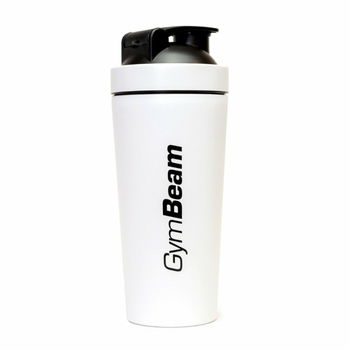 GymBeam Šejker biely z nerezovej ocele 750 ml