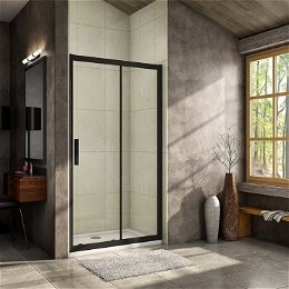 H K - Luxusné posuvné sprchové dvere ALTO BLACK 136-140x195cm L/P so Soft close zatváraním SE-ALTOBLACK140SET