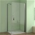 H K - Obdĺžnikový sprchovací kút MELODY D1 100x76 cm s jednokrídlovými dverami vrátane sprchovej vaničky z liateho mramoru SE-MELODYD110076/THOR-100x76