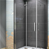 H K - Obdĺžnikový sprchovací kút SOLO R810, 80x100 cm so zalamovacími dverami, rohový vstup vrátane sprchovej vaničky z liateho mramoru SE-SOLOR810/THOR-10080