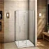 H K - Štvorcový sprchovací kút MELODY F5 76x76 cm s jednokrídlovými dverami s pevnou stenou SE-MELODYF57676