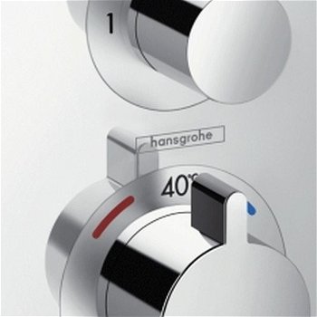 Hansgrohe Ecostat S - Termostat pod omietku pre 2 spotrebiče, chróm 15758000