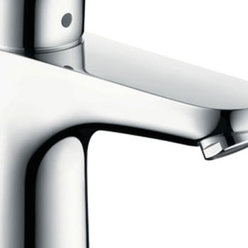 Hansgrohe Focus - Páková umývadlová batéria 100 s predĺženou rukoväťou a odtokovou súpravou s tiahlom, chróm 31911000