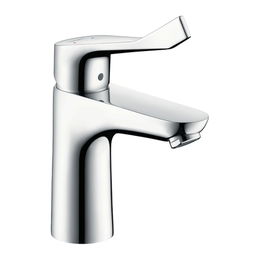 Hansgrohe Focus - Páková umývadlová batéria 100 s predĺženou rukoväťou a odtokovou súpravou s tiahlom, chróm 31911000