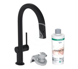 HANSGROHE HANSGROHE - Aqittura M91 Drezová batéria s výsuvnou koncovkou a filtráciou, sBox, matná čierna 76800670