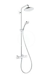 HANSGROHE HANSGROHE - Croma 220 Sprchový set Showerpipe s termostatom, 220 mm, 4 prúdy, EcoSmart 9 l/min, chróm 27188000