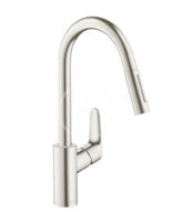 HANSGROHE HANSGROHE - Focus M41 Páková drezová batéria 240, s vyťahovacou spŕškou, vzhľad nerezový 31815800