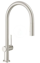 HANSGROHE HANSGROHE - M54 Drezová batéria Talis s výsuvnou spŕškou, sBox, vzhľad nerezový 72801800