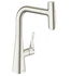 HANSGROHE HANSGROHE - M71 Drezová batéria Metris Select s výsuvnou spŕškou, vzhľad nerezový 73822800