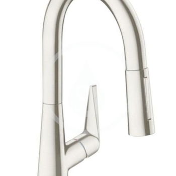 HANSGROHE HANSGROHE - Talis M51 Drezová batéria s výsuvnou spŕškou, vzhľad nehrdzavejúcej ocele 72815800